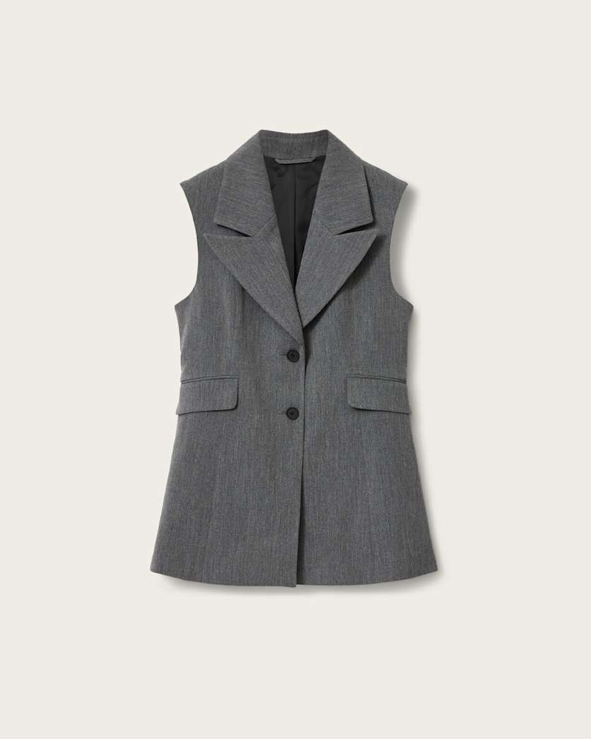 AllSaints Astra Tailored Vest Women's Grey Women's