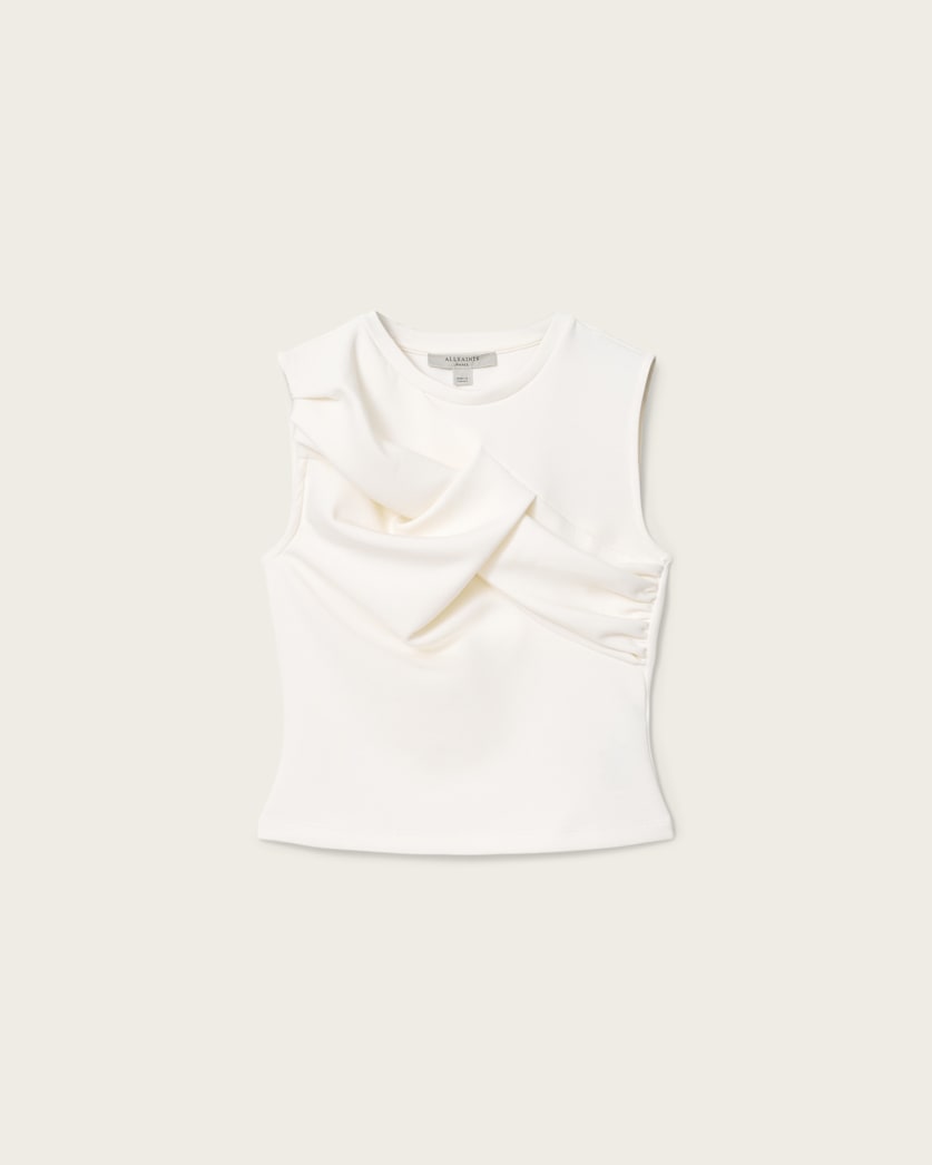 AllSaints Nella Slim Fit Sleeveless Tank Top Women's Fossil White Women's