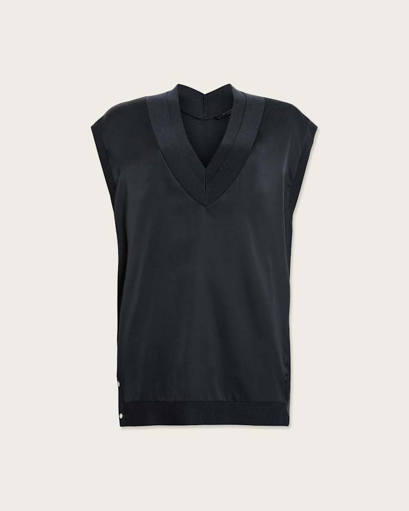 AllSaints Bern Studded Wool Tank Women's Collegiate Blue Women's