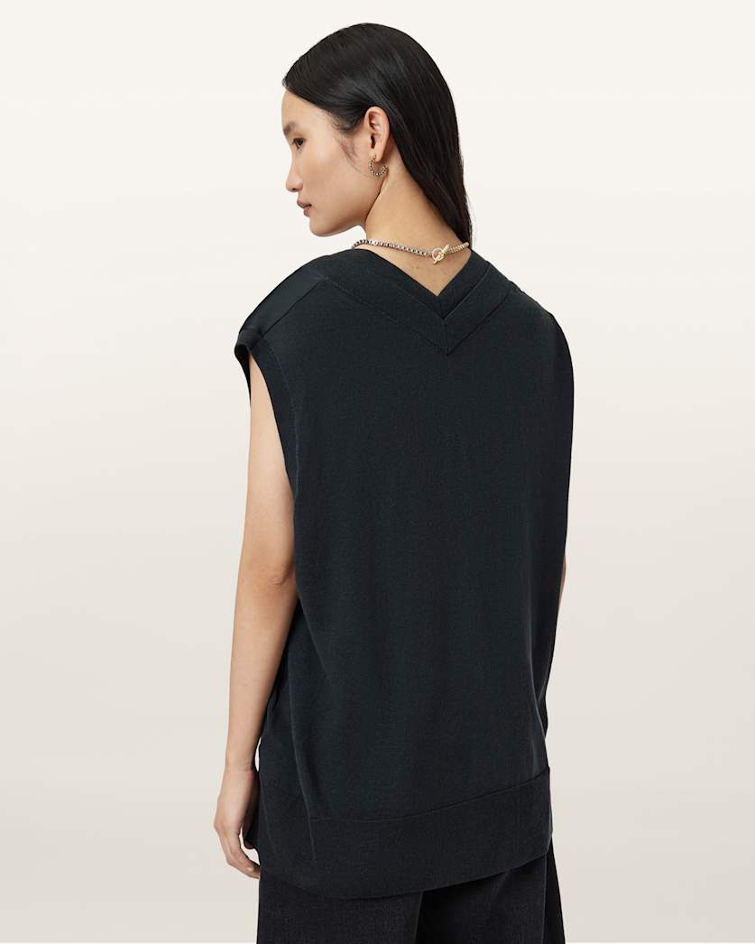 AllSaints Bern Studded Wool Tank Women's Collegiate Blue Women's