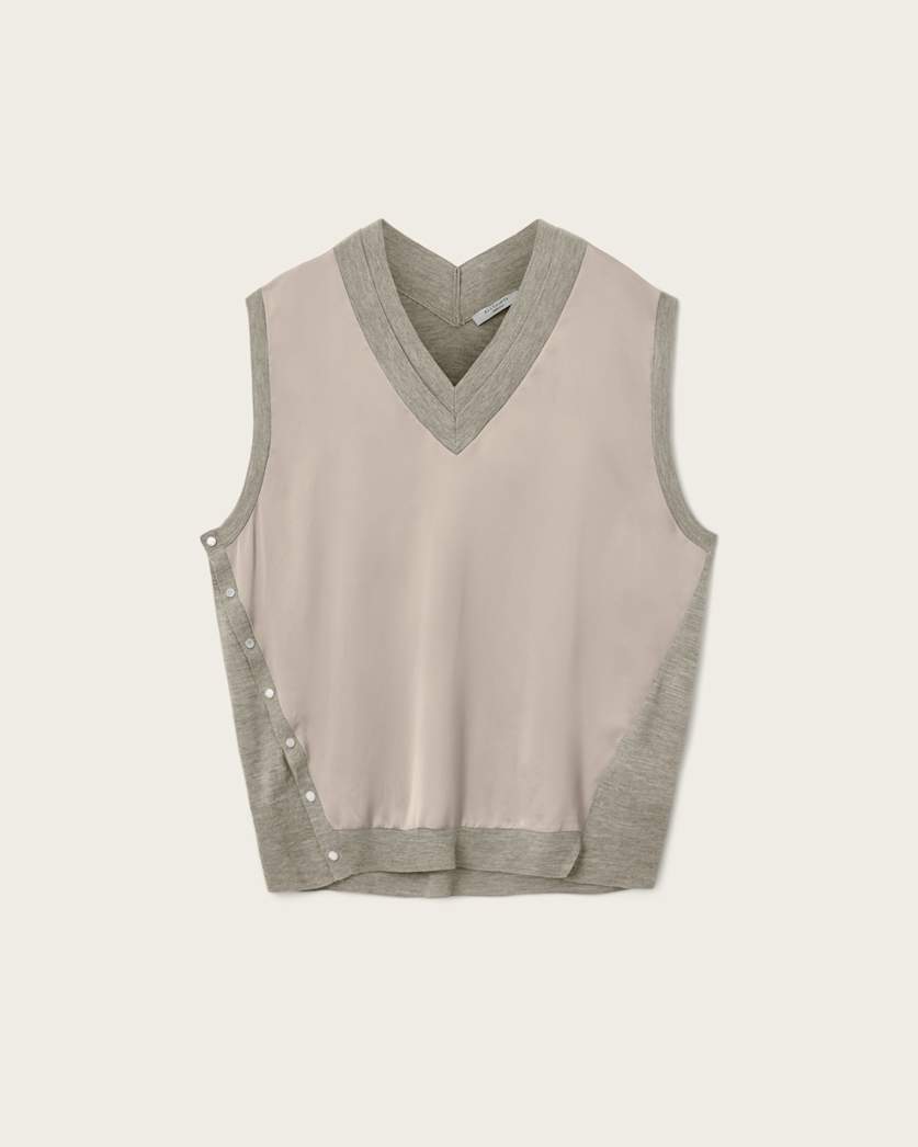 AllSaints Bern Studded Wool Tank Women's Collegiate Blue Women's