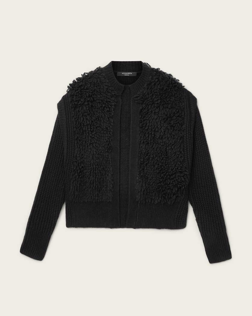 AllSaints Elias Knitted Cardigan Women's Black Women's