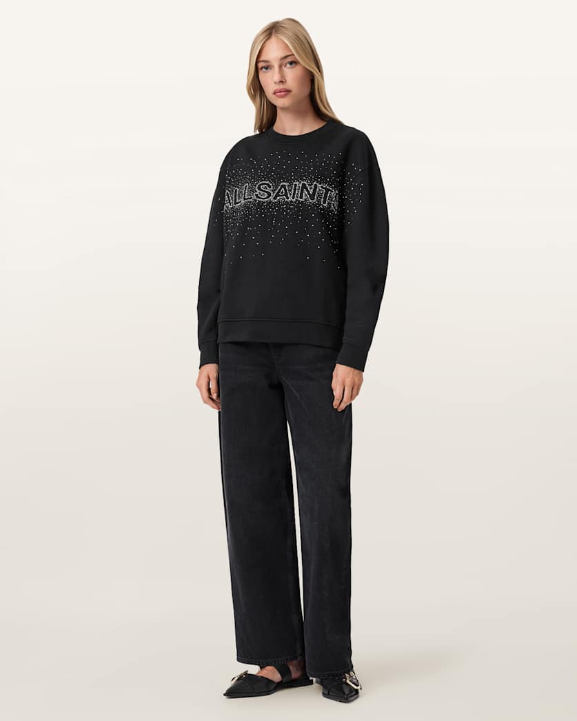 AllSaints Sprinkle Oversized Etta Sweatshirt Women's White Women's