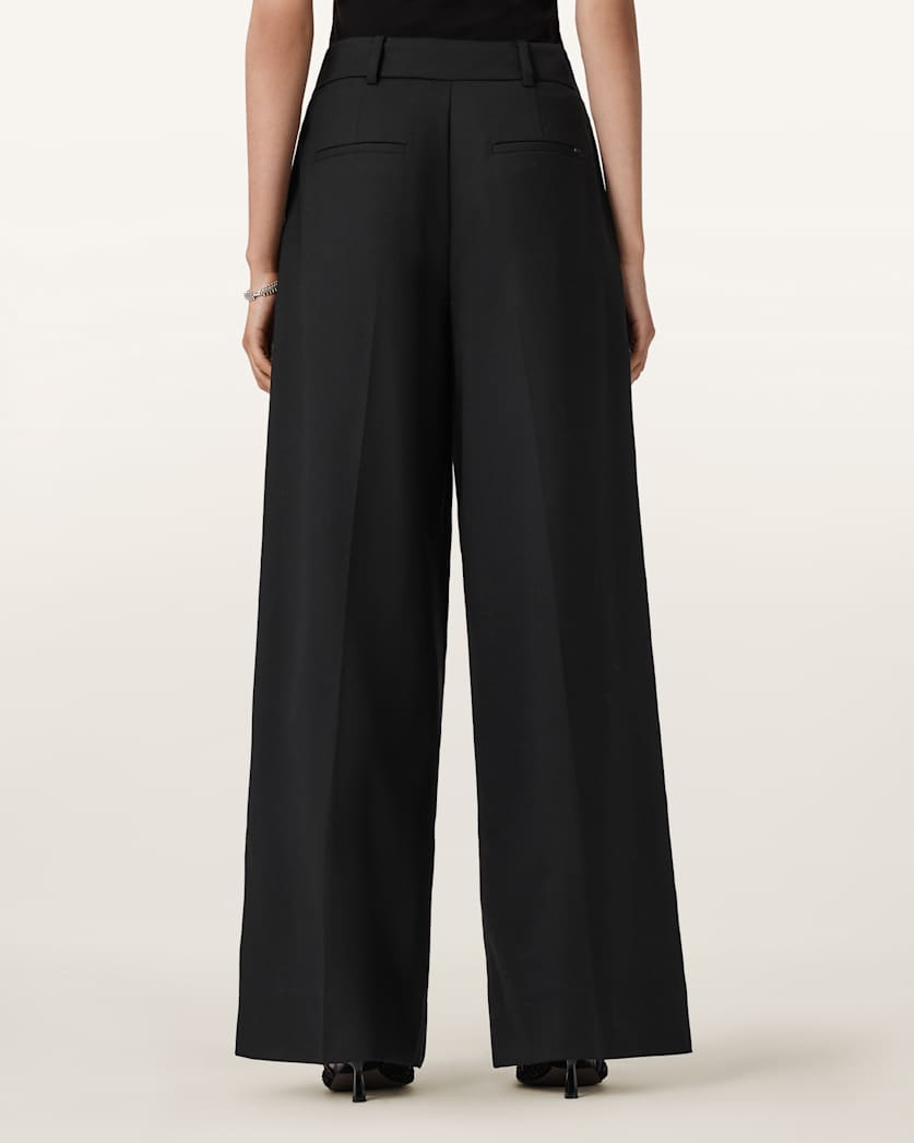 AllSaints Noa Wide Leg Trousers Women's Black Women's