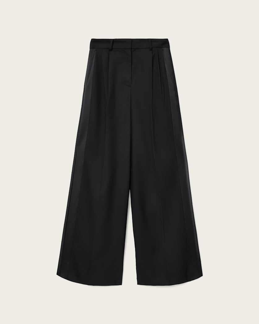 AllSaints Noa Wide Leg Trousers Women's Black Women's