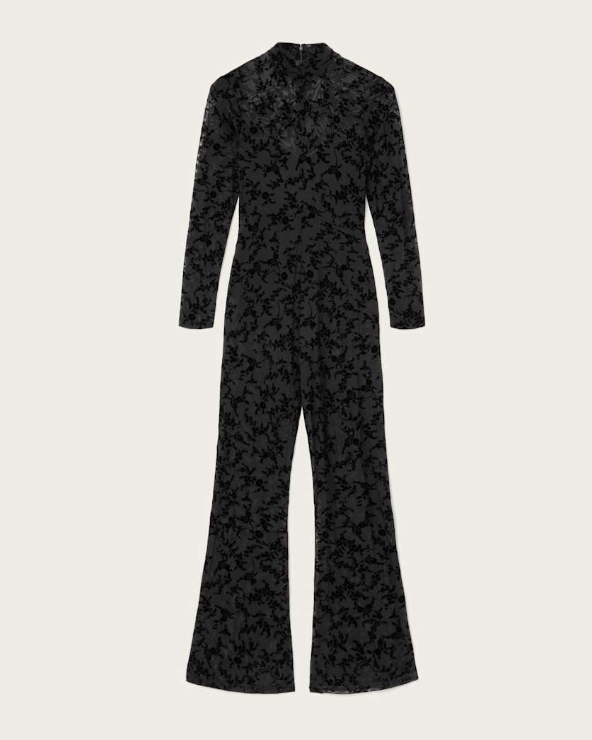 AllSaints Rylee Flock Lace Catsuit Women's Black Women's