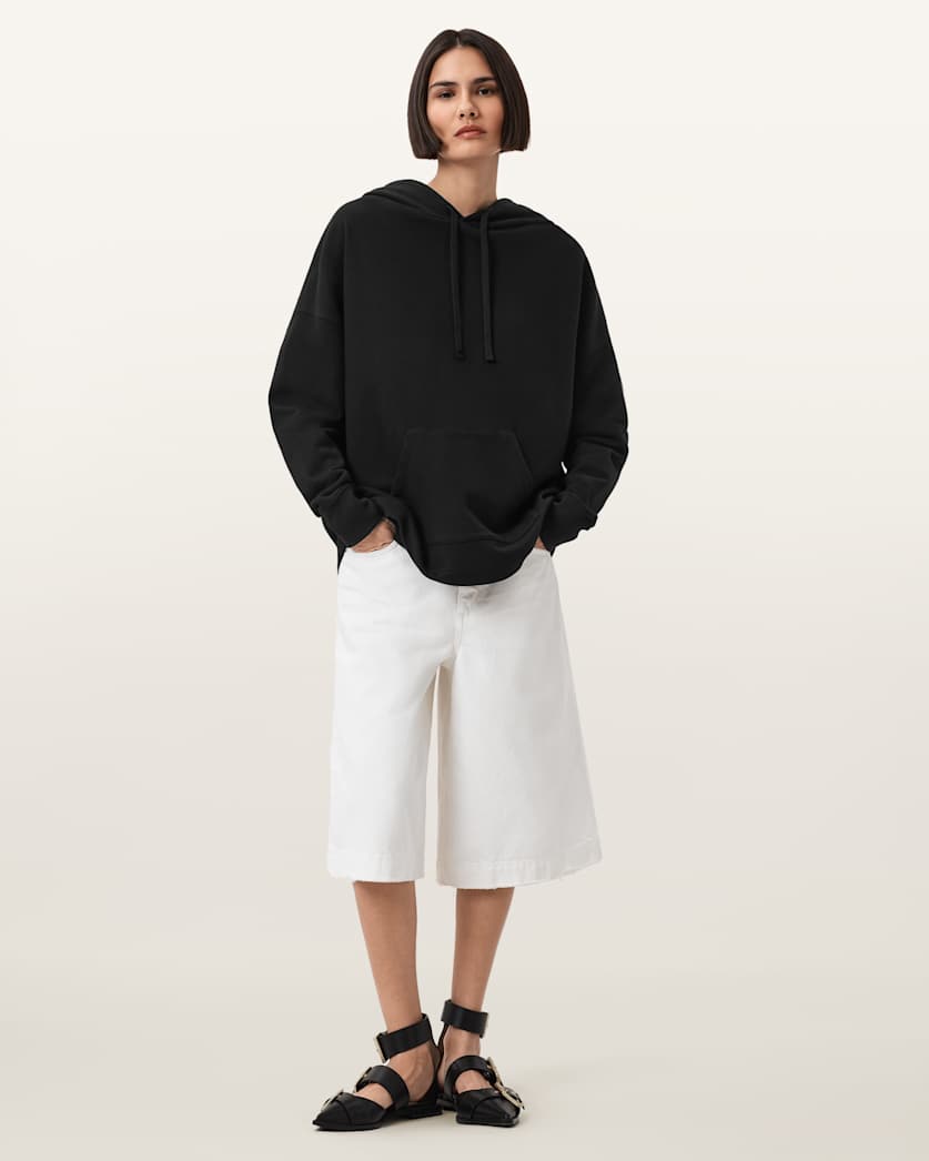 AllSaints Etti Scrunch Graphic Hoody Women's Black Women's