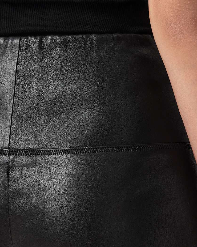 AllSaints Cora Leather Stretch Leggings Women's Bitter Brown Women's