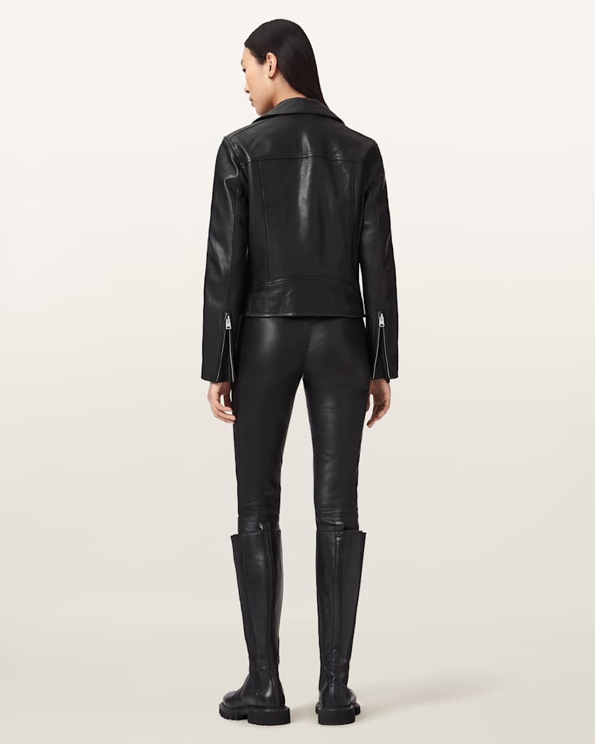 AllSaints Cora Leather Stretch Leggings Women's Bitter Brown Women's