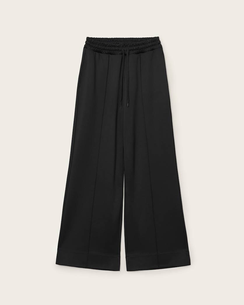 AllSaints Mirri Wide Leg Jersey Joggers Women's Black Women's