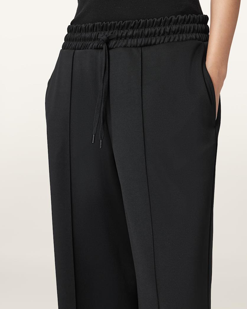 AllSaints Mirri Wide Leg Jersey Joggers Women's Black Women's