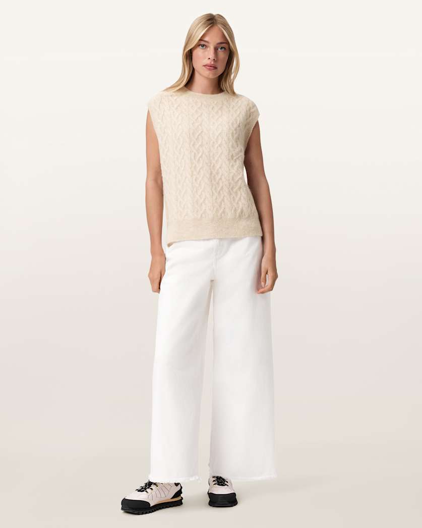 AllSaints Sirius Cable Tank Women's Rattan Brown Women's