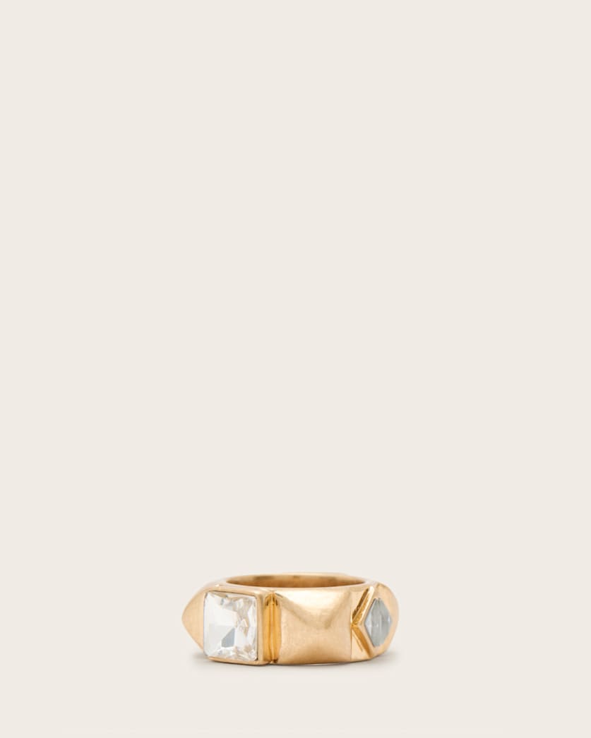 AllSaints Elora Embellished Ring Women's Warm Brass Women's