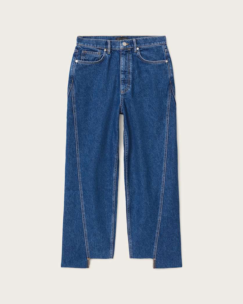 AllSaints Fox Loose Fit Denim Jeans Women's Dark Indigo Women's