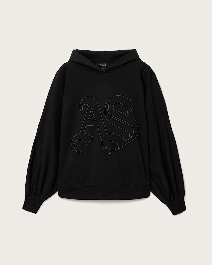 AllSaints Artia Embos Relaxed Hoodie Women's Black Women's