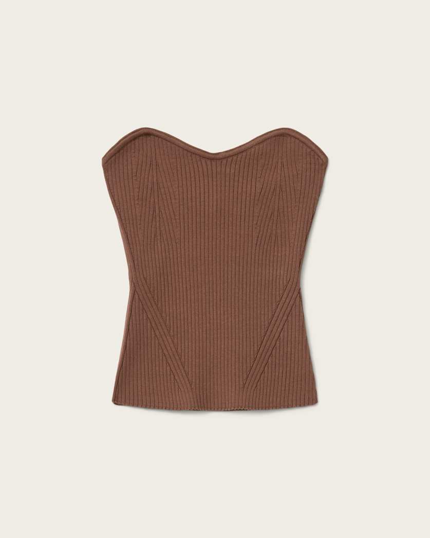 AllSaints Cruz Bandeau Slim Fit Top Women's Black Women's