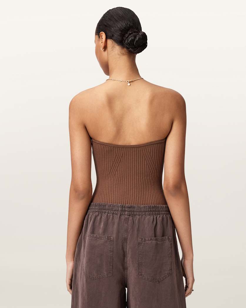 AllSaints Cruz Bandeau Slim Fit Top Women's Black Women's