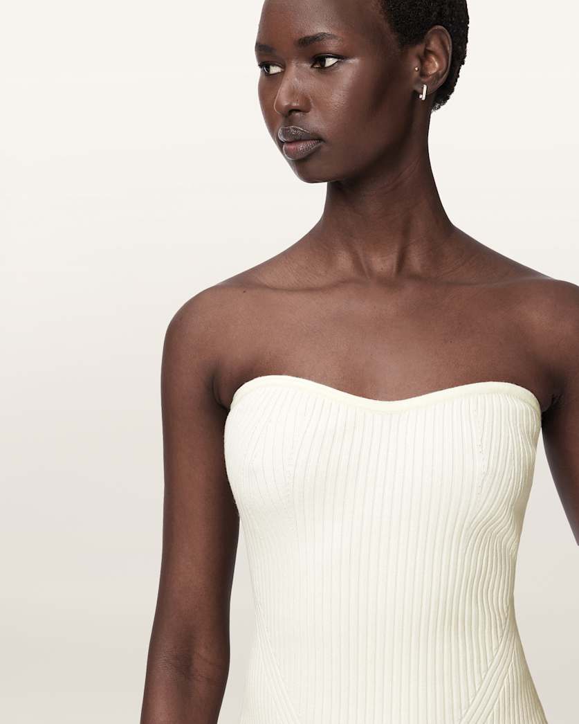 AllSaints Cruz Bandeau Slim Fit Top Women's Black Women's