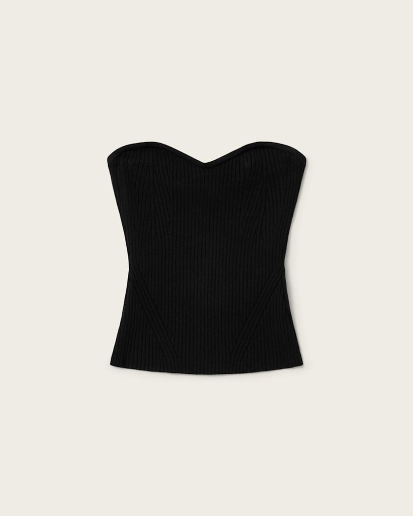 AllSaints Cruz Bandeau Slim Fit Top Women's Black Women's