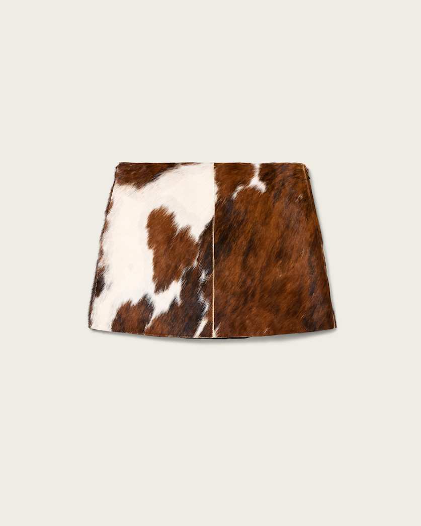 AllSaints Dapple Cowhide Mini Skirt Women's Cow Print Women's
