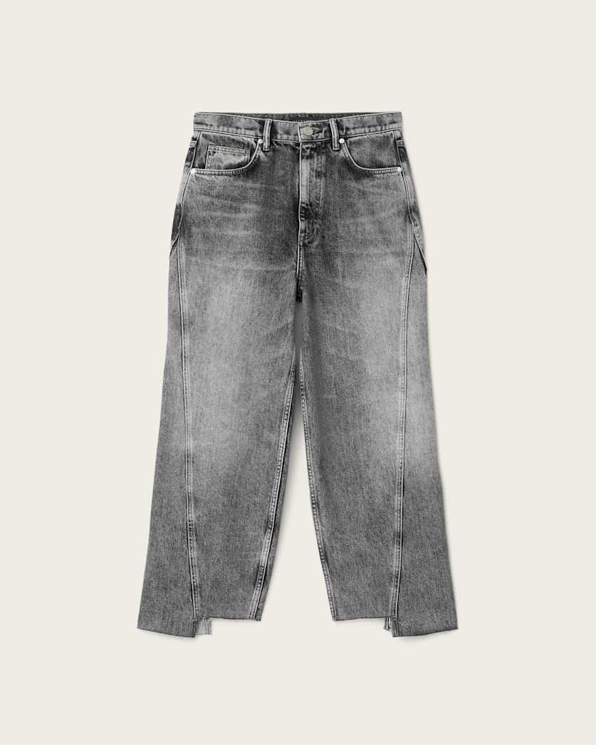 AllSaints Fox Loose Fit Denim Jeans Women's Vintage Black Women's