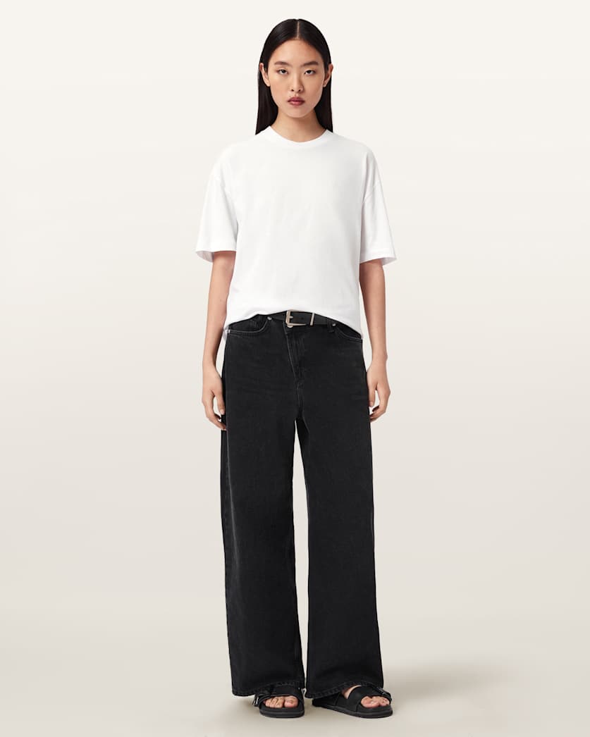 AllSaints Fuse Oversized Etta T Shirt Women's Optic White Women's