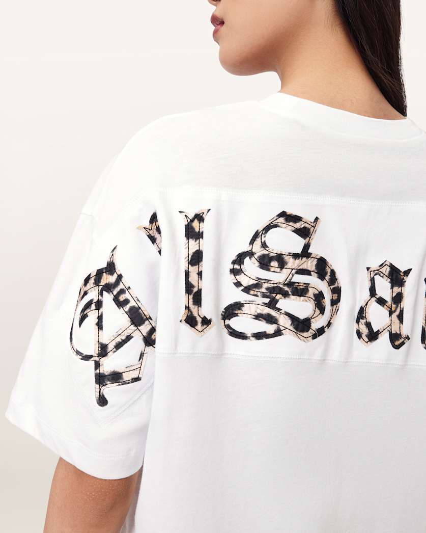 AllSaints Fuse Oversized Etta T Shirt Women's Optic White Women's