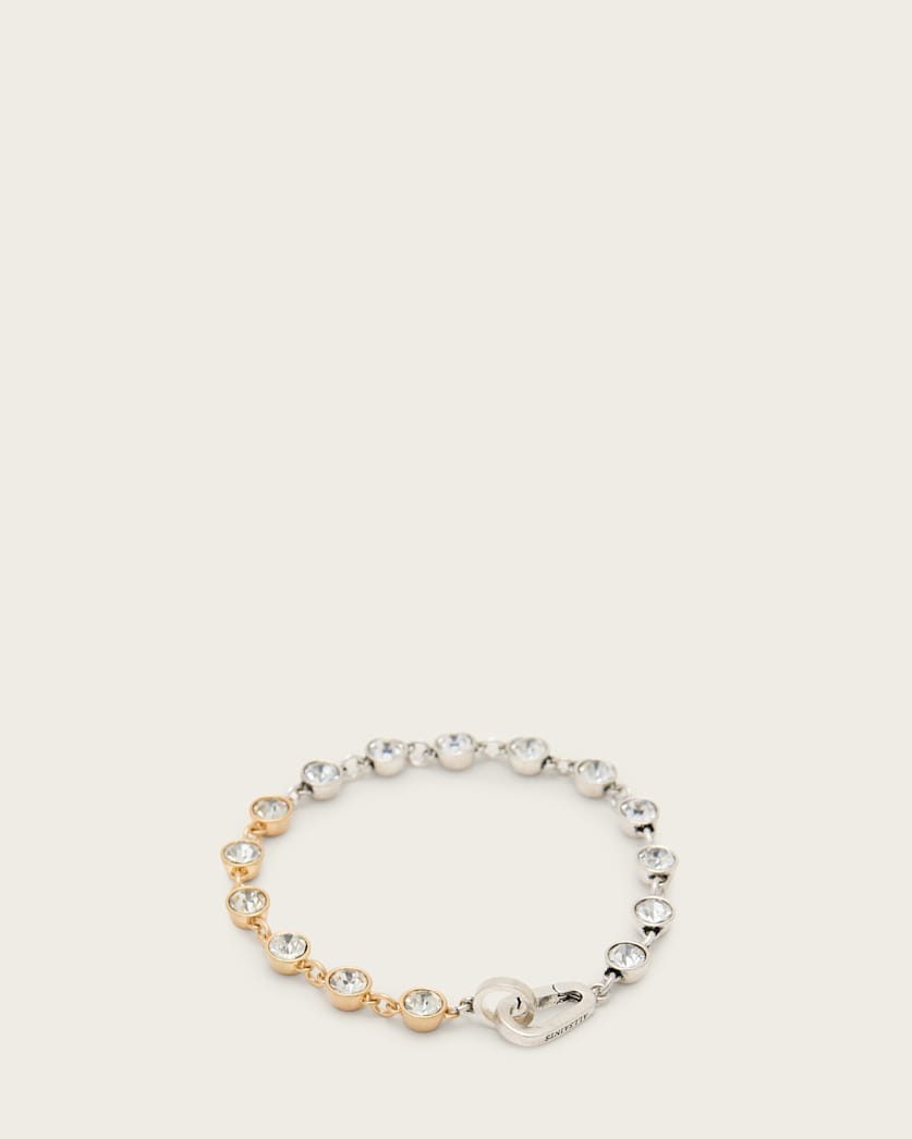 AllSaints Pippa Crystal Bracelet Women's Warm Silver Mix Women's
