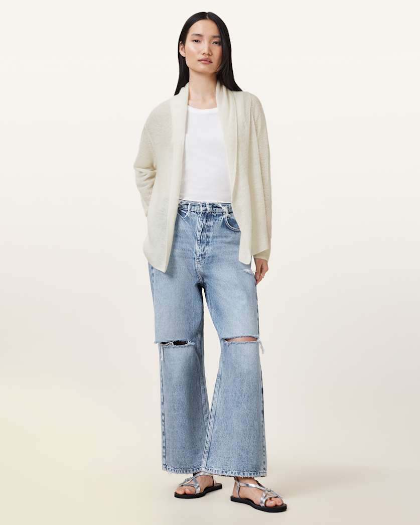 AllSaints Laina Knitted Cardigan Women's Chalk White Women's