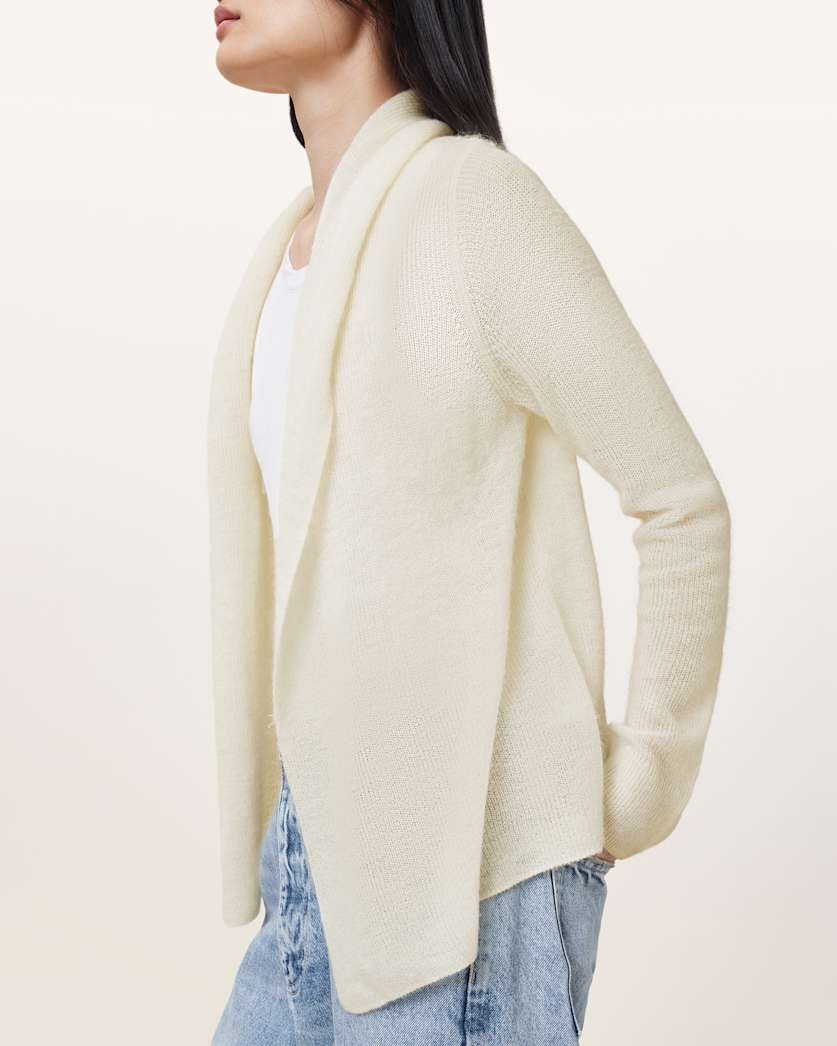 AllSaints Laina Knitted Cardigan Women's Chalk White Women's