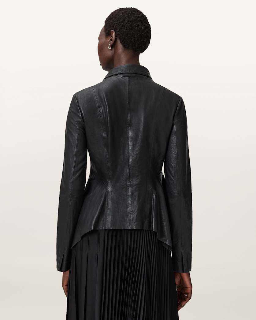 AllSaints Grace Leather Biker Jacket Women's Black Women's