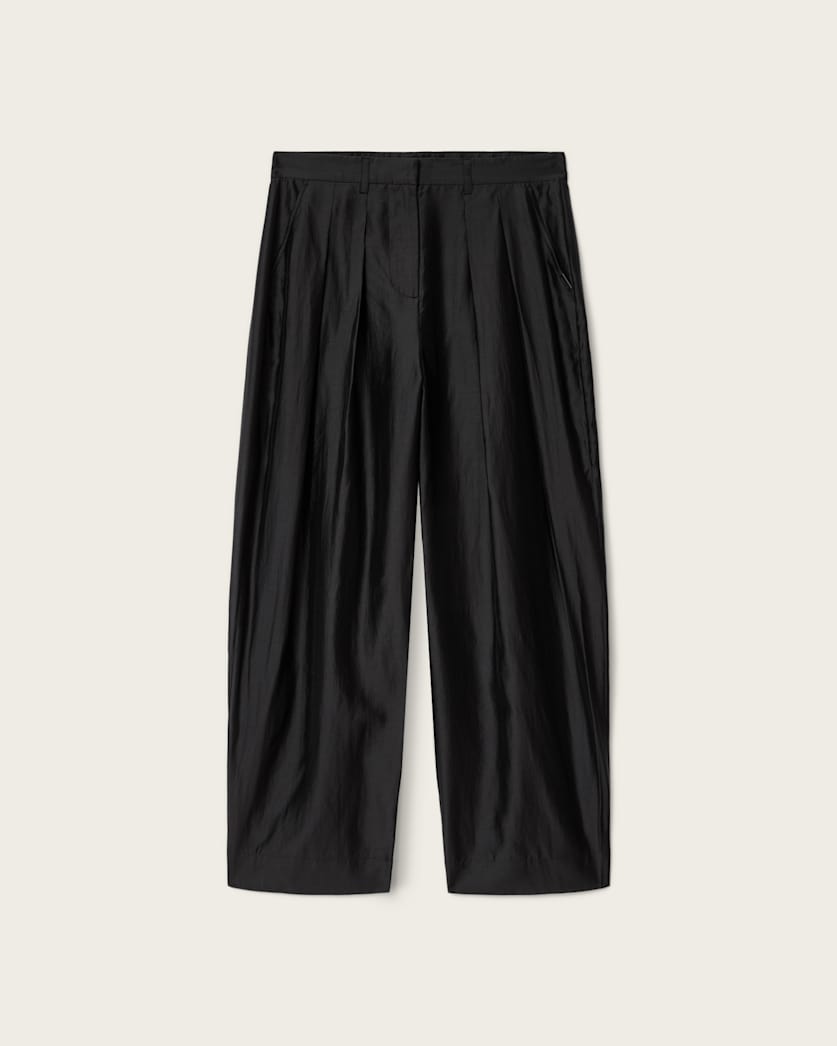 AllSaints Becca Wide Leg Sheer Pants Women's Black Women's