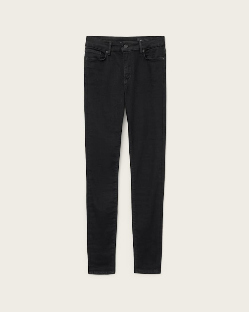 AllSaints Miller Size Me Stretch Denim Jeans Women's Black Women's