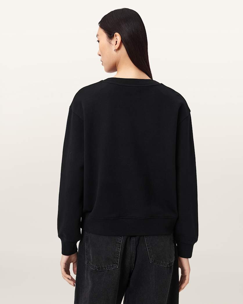 AllSaints Andrea Pippa Embellished Sweatshirt Women's Black Women's