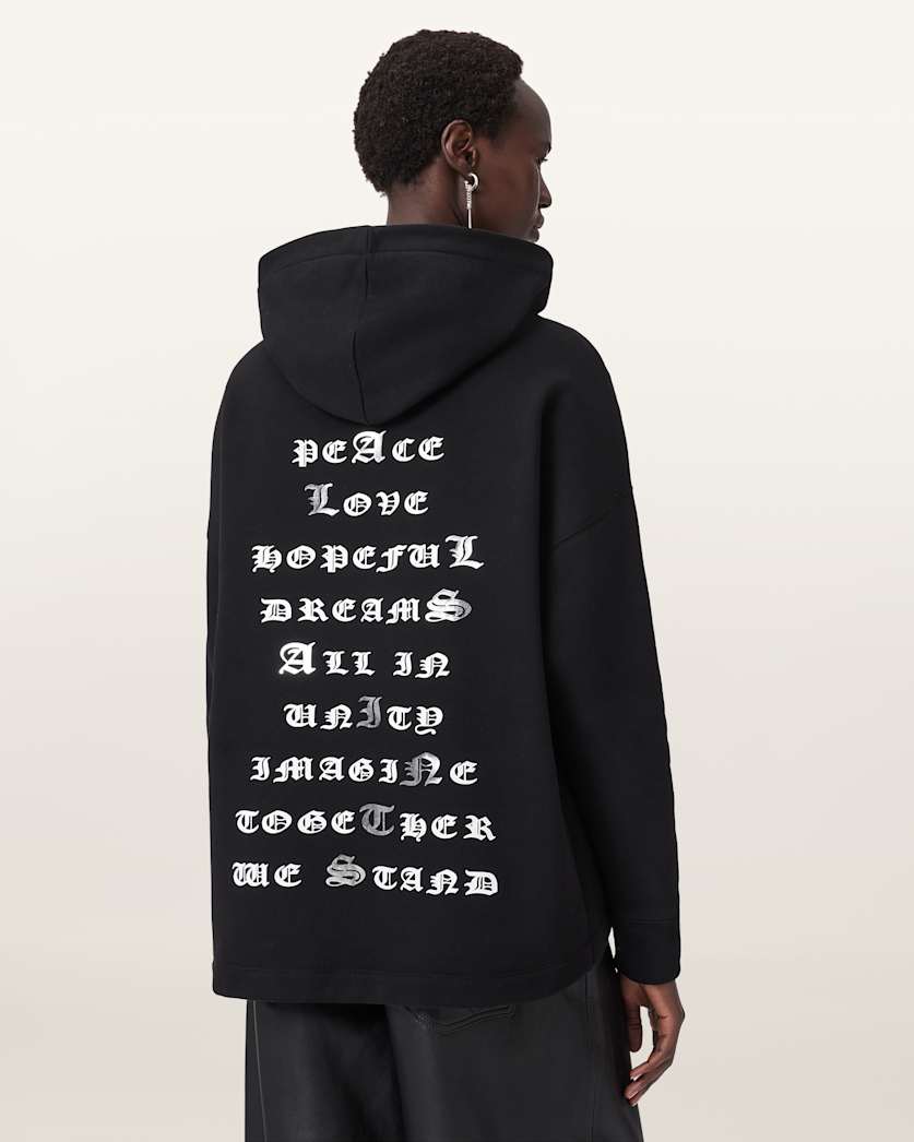 AllSaints Vision Etienne Oversized Hoodie Women's Black Women's