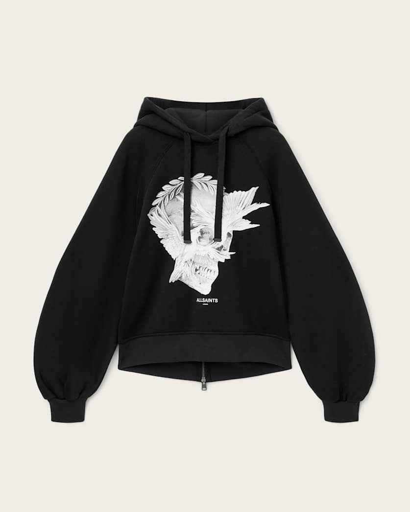 AllSaints Mysterie Graphic Dana Hoodie Women's Black Women's