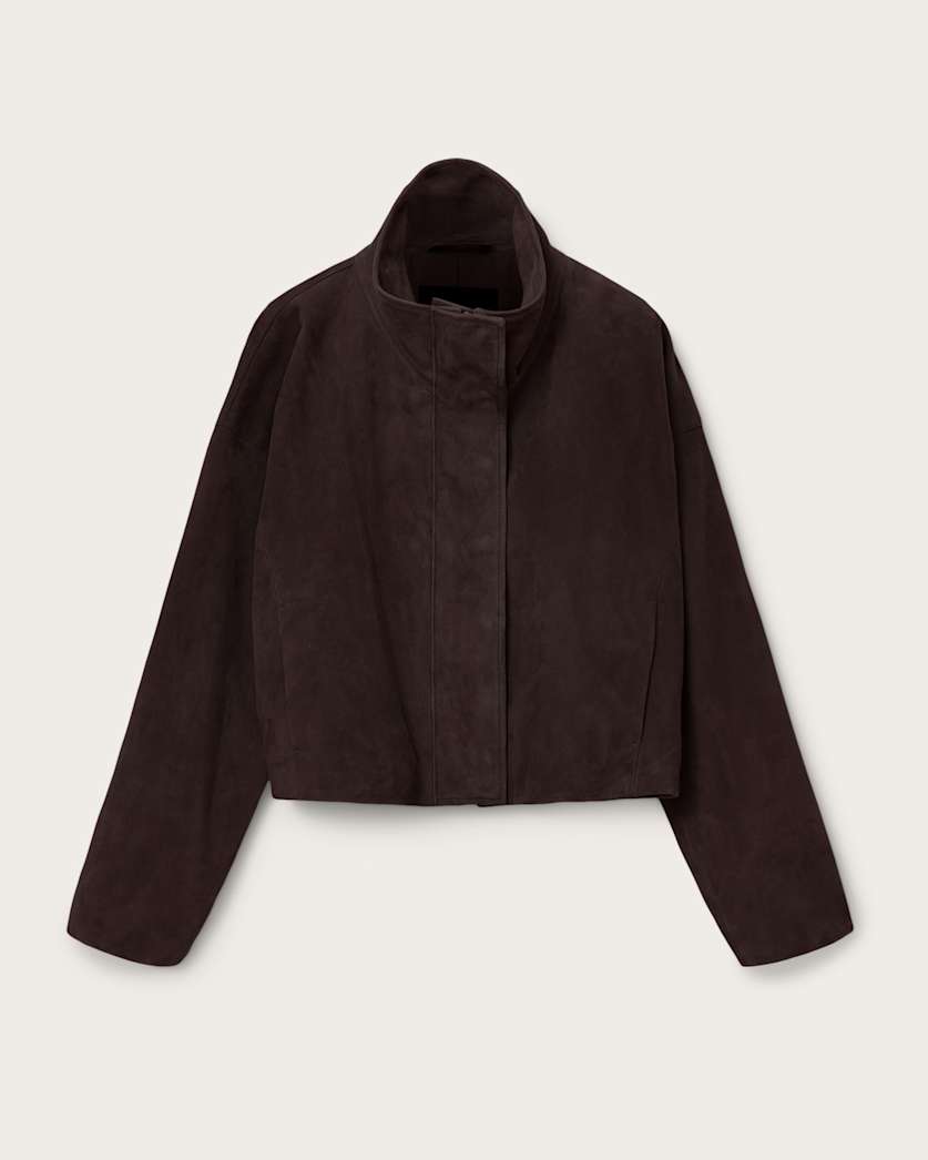 AllSaints Ryder Suede Jacket Women's Bitter Brown Women's