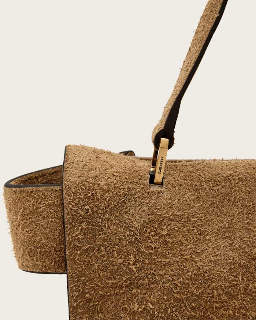AllSaints Ursa Suede Satchel Bag Women's Biscuit Brown Women's