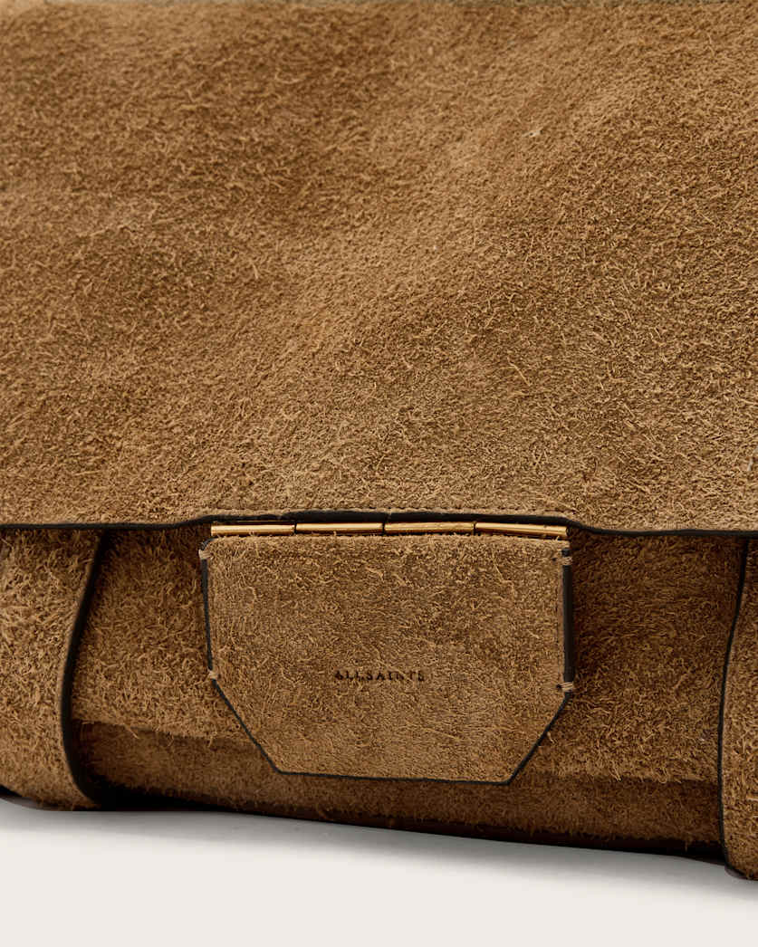 AllSaints Ursa Suede Satchel Bag Women's Biscuit Brown Women's