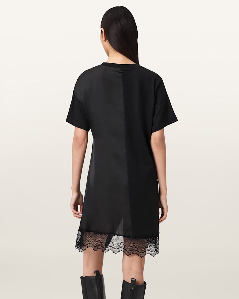 AllSaints Lana Lace Mini Dress Women's Oxblood Red Women's