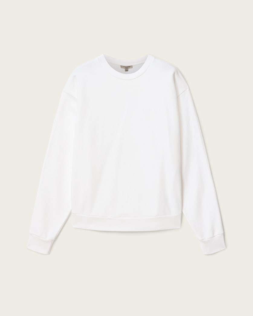 AllSaints Mabel Etta Oversized Sweatshirt Women's Optic White Women's