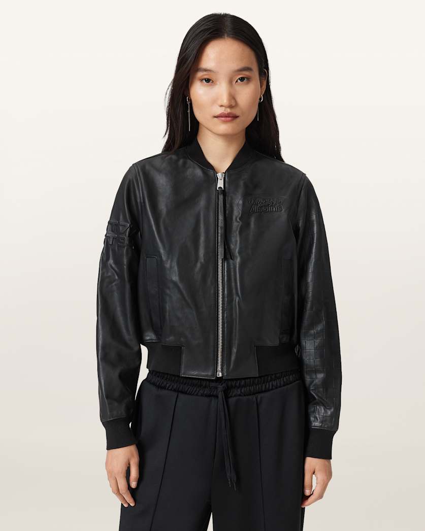 AllSaints Williams X Allsaints Orten Bomber Jacket Women's Black Women's