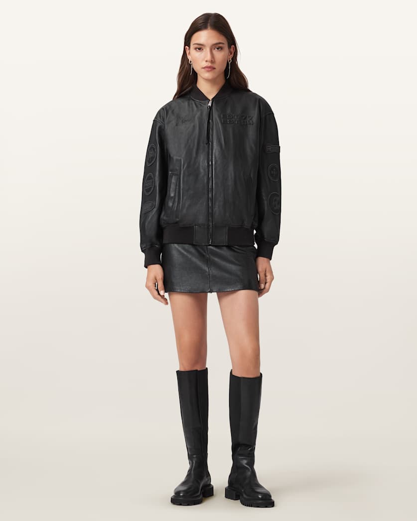 AllSaints Williams X Allsaints Belle Bomber Jacket Women's Black Women's