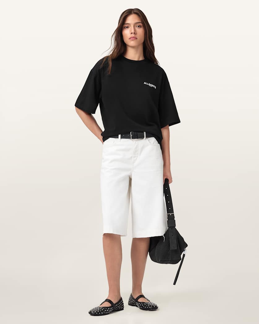 AllSaints Guardian Amelie Oversized T Shirt Women's White Women's
