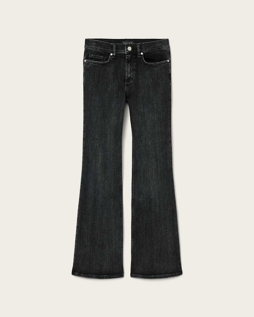 AllSaints Ember Stretch Denim Jeans Women's Washed Black Women's