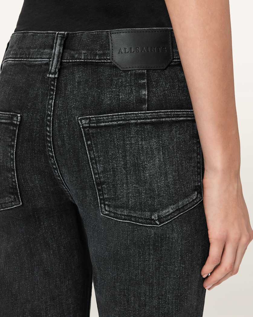 AllSaints Ember Stretch Denim Jeans Women's Washed Black Women's