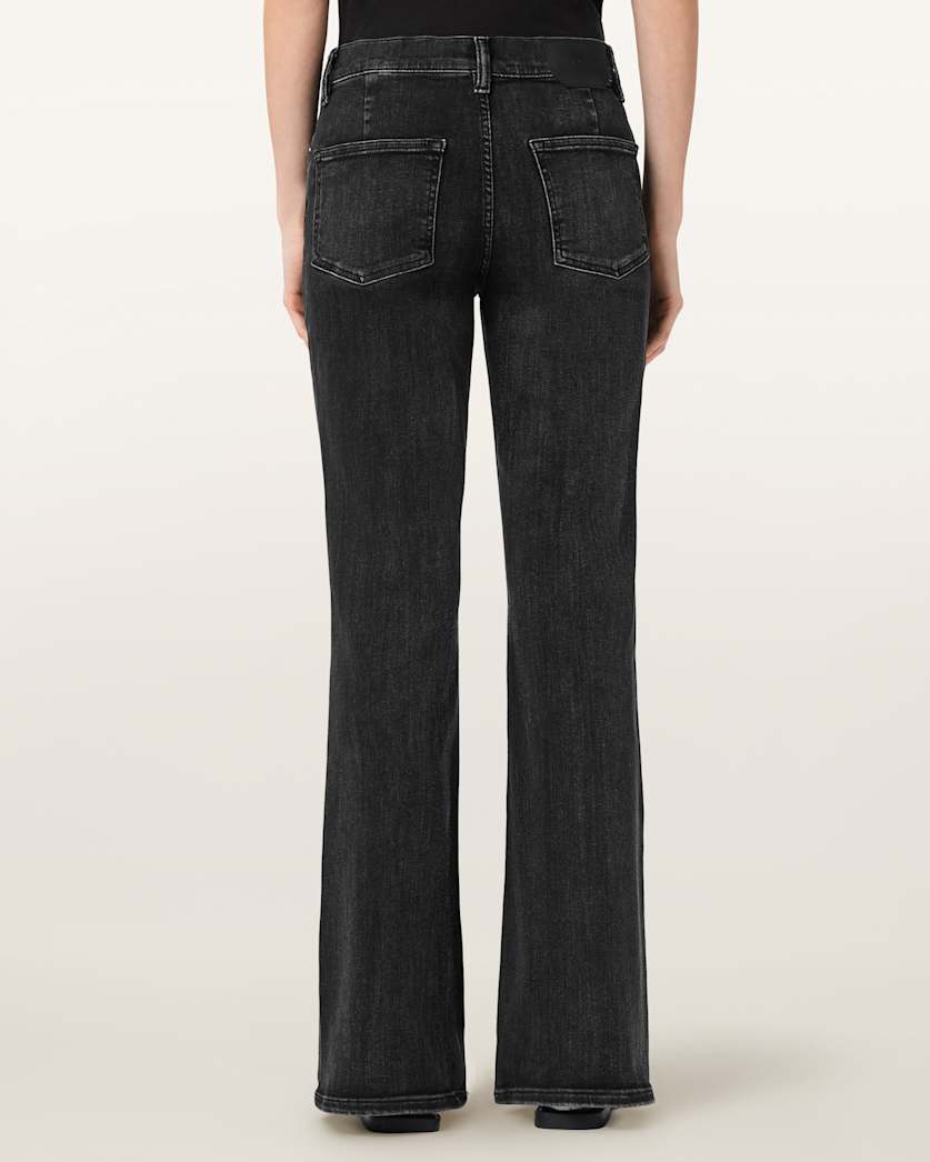 AllSaints Ember Stretch Denim Jeans Women's Washed Black Women's