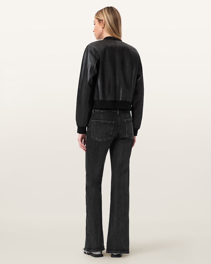AllSaints Ember Stretch Denim Jeans Women's Washed Black Women's