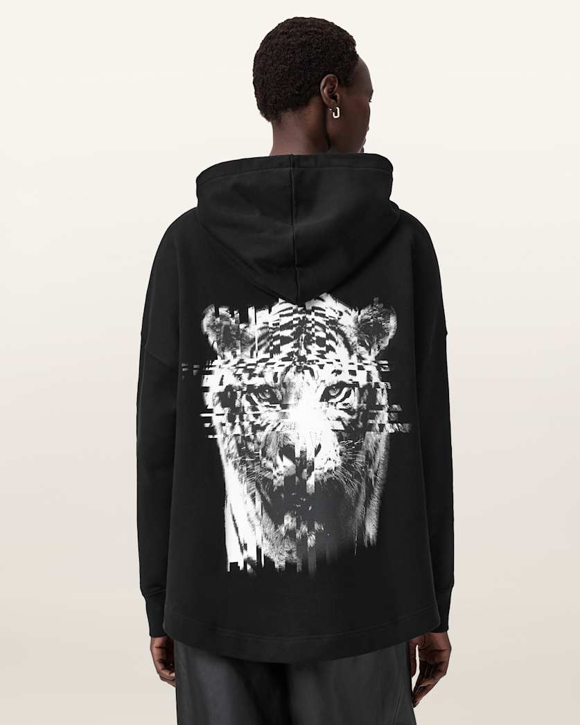 AllSaints Static Etienne Overzied Hoodie Women's Black Women's