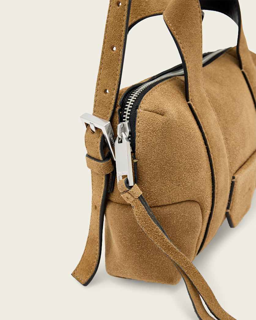 AllSaints Ares Compact Suede Crossbody Women's Biscuit Brown Women's